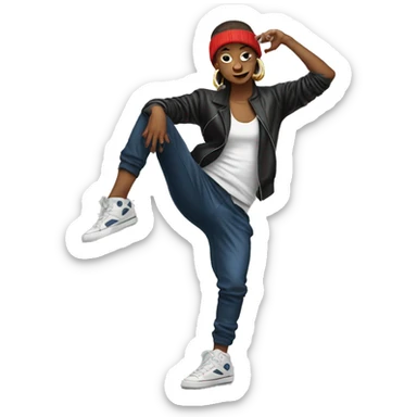 Hiphop dancer sticker