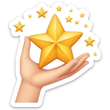 grabbing a dream star with your hand  sticker