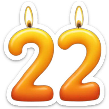 birthday candles in the shape of 23 sticker