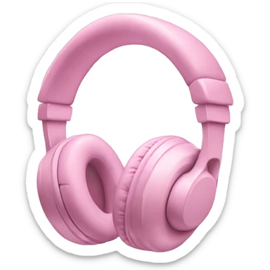 Soft pink headphones sticker