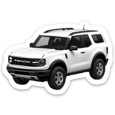 White bronco sport  sticker