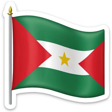  پرچم اهواز  بالا قرمز پایین سیاه و وسط سفید  و وسط سفیدایموجی ستاره سبزه sticker