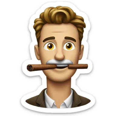 Guy smoking cigar  sticker
