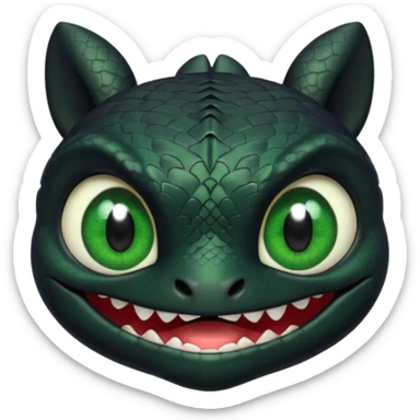 Toothless face only from how to train your Dragon sticker