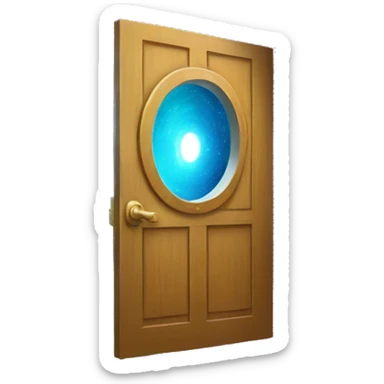 portal door opened galaxy inside sticker