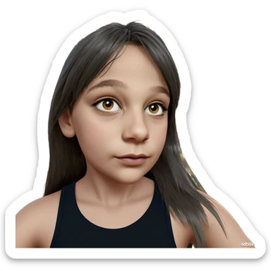 girl in nature under tree sticker