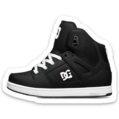 Black dc shoes sticker
