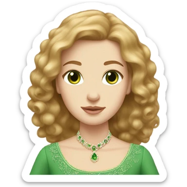 Russian royal family, anastasia with ginger medium hair, green eyes sticker