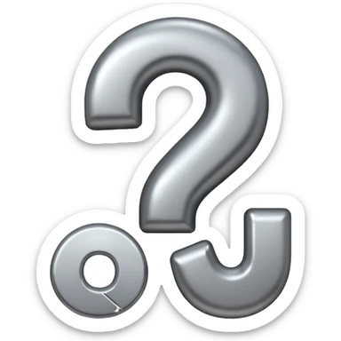 question mark sticker