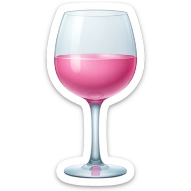 Wine glass blowing bubblegum sticker