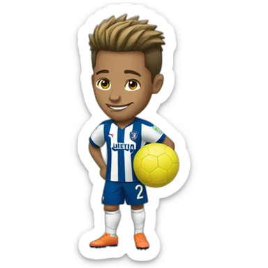 Neymar Jr avec ballon de foot sticker