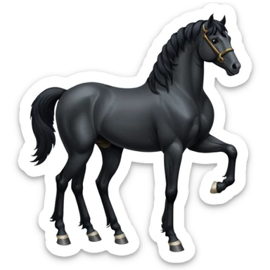 Black Spaniard horse  sticker