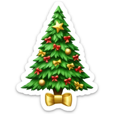 Christmas Tree with Bows sticker