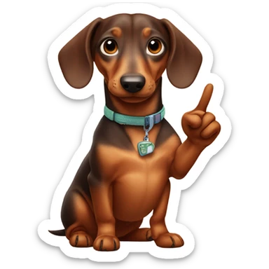 Daschund doing a Shaka  sticker