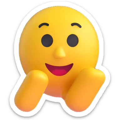 number 4 in 3D Emoji style, with a slight shadow sticker
