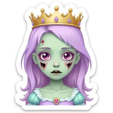 Cute pretty pastel cutecore zombie princess sticker