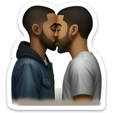 drake kissing kendrick lamar sticker