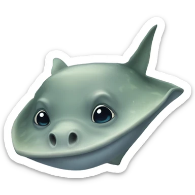 Cute stingray sticker