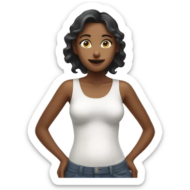 a girl spilling milk all over herself  sticker