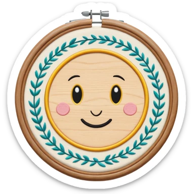 embroidery hoop sticker