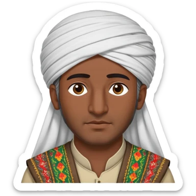 Kurdish man with traditional clothes and headwear sticker