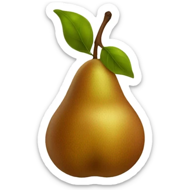 Brown pear sticker