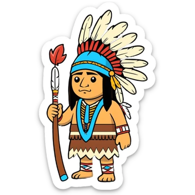Chief Indian  sticker