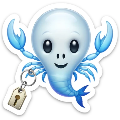 Shrimp-ghost mix with 50€ and many house keys sticker