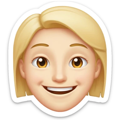 Smiling with tickle eye sticker