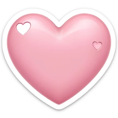 light pink heart with smaller hearts around it sticker