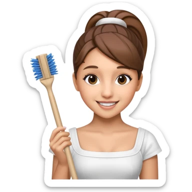 ariana grande holding toilet brush sticker