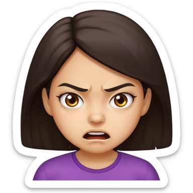 Una chica molesta con características latinas pero que sea vea tierna sticker