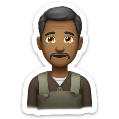 a man that is poor sticker