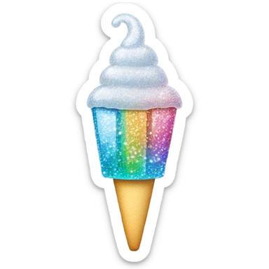 Glace avec paillette sticker