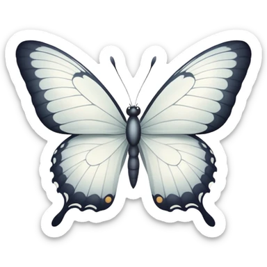 white butterfly sticker