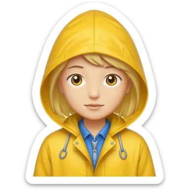Raincoat Pedestrian sticker