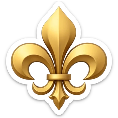 Petit bouclier fleur de lys sticker