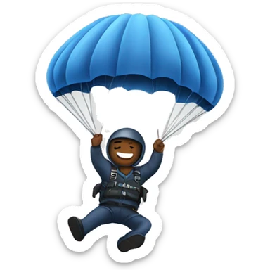 A man parachuting  sticker