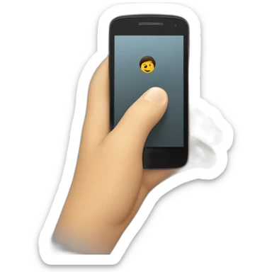 morena con celular motorola en la mano sticker