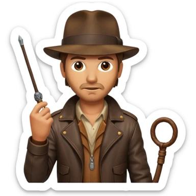 classic explorer whip Indiana Jones sticker