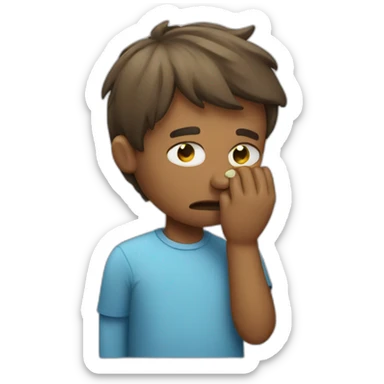 guy feeling sick  sticker