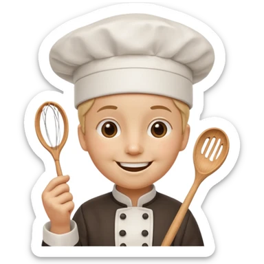 sweet treat with accessories and personified sticker