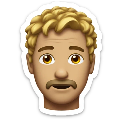 man lying on the ground dazed disheveled sticker