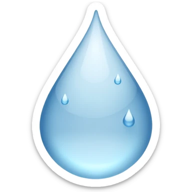 Gota de agua blanca  sticker