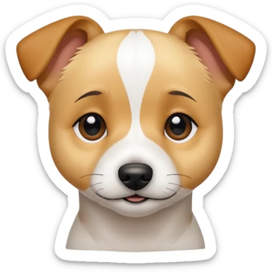 Mini jack russel terrier fully blonde dog  sticker