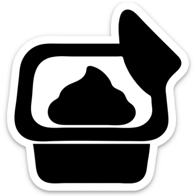 A sauce in a fast food packaging sticker