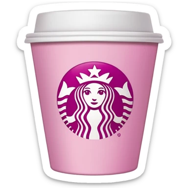 Pink starbuks sticker