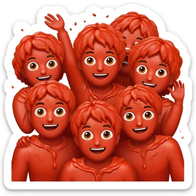 La Tomatina festival tomato fight sticker