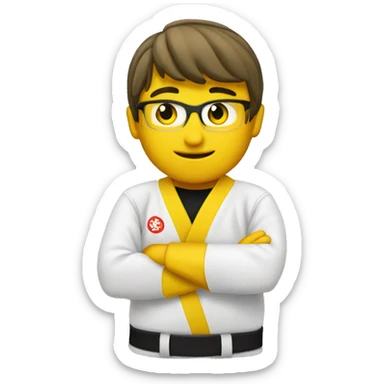 karate yellow belt sticker