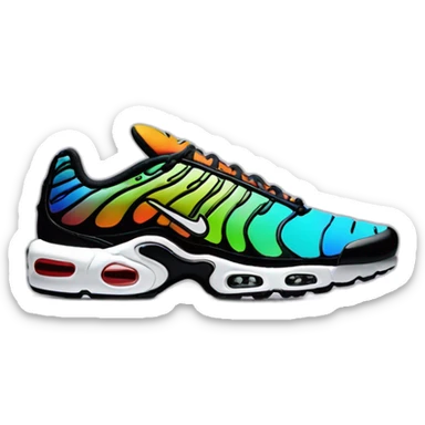 nike tn with incredible magnificient colors sticker